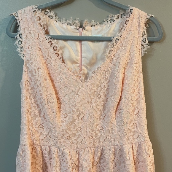 Shoshanna Sierra Pink Lace Sleeveless Cocktail Dress Size 12 - Picture 3 of 9